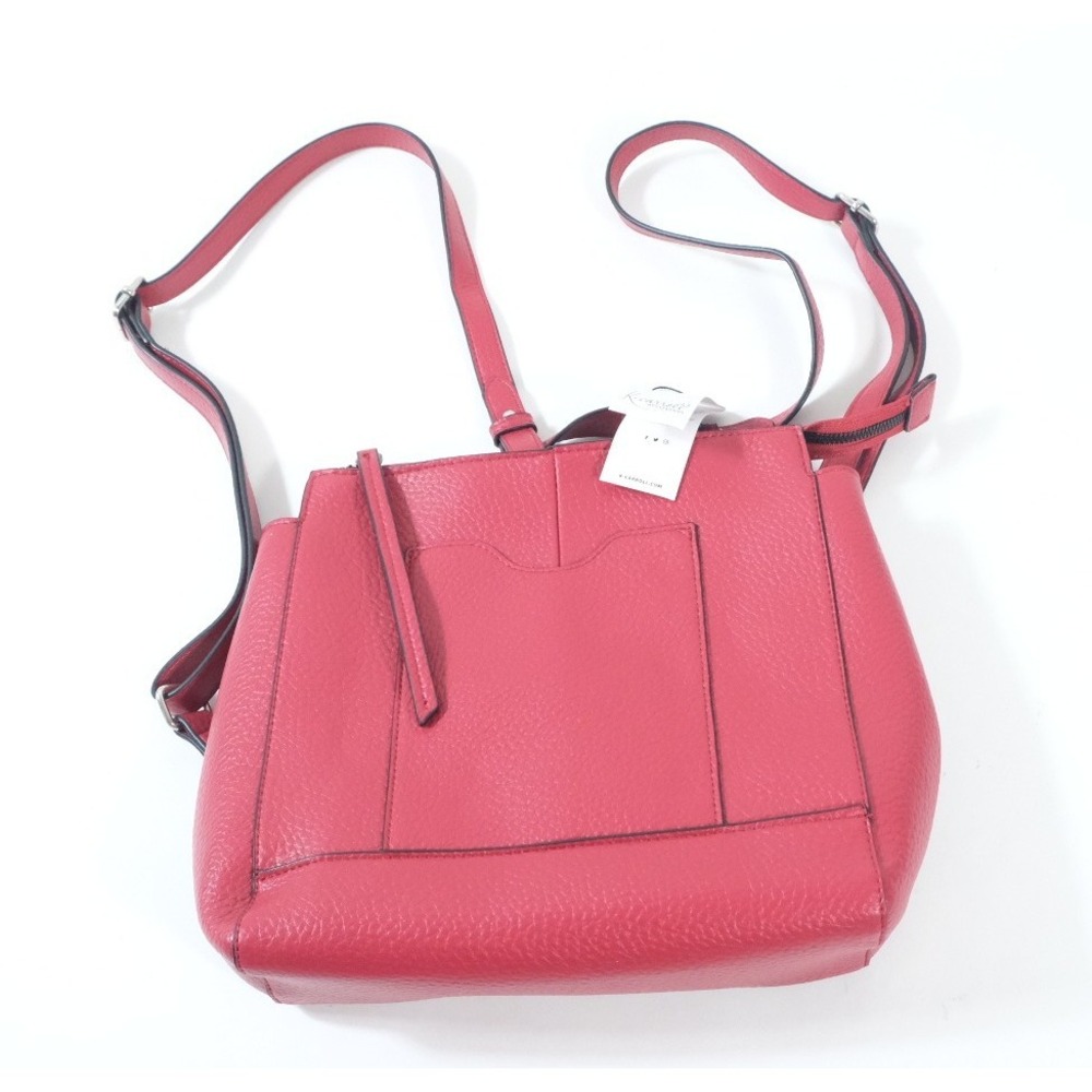 K.‎ Carroll Alicia Backpack Womens M Red Vegan Convertible Crossbody Bag RFID